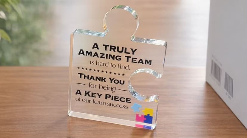 Teamwork Gift Best Team Ever Gifts a Truly Amazing Team Is Hard to Find Acrylic Puzzle Piece Plaque Office Decor Team Thank You Appreciation Gifts for Coworkers Colleagues Employees B0DQXPCPLH