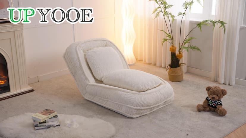 Floor Chair with Back Support, Folding Sofa Chair with 5 Adjustable Position, Plush Floor Gaming Chair, Meditation Chair for Lazy Boys, Human Dog Bed for Living Room, Bedroom, Lounge, Green