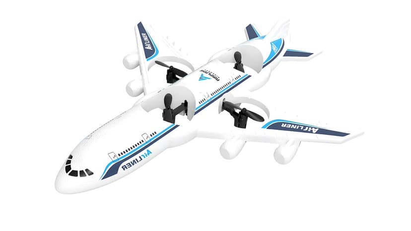Rc Drone Remote Control Airplane -2.4GHz Foam V17 Jet Fighter Stunt,360° Drop-Resistant Stunt Spin Remote & Light RC Airplane with 2 Batteries for Kids Boys Girls (White)
