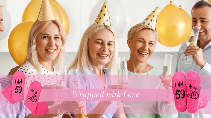 HAPPYPOP Funny Birthday Gifts Senior Women - Socks for Older Women, Gifts for 51-60 Years