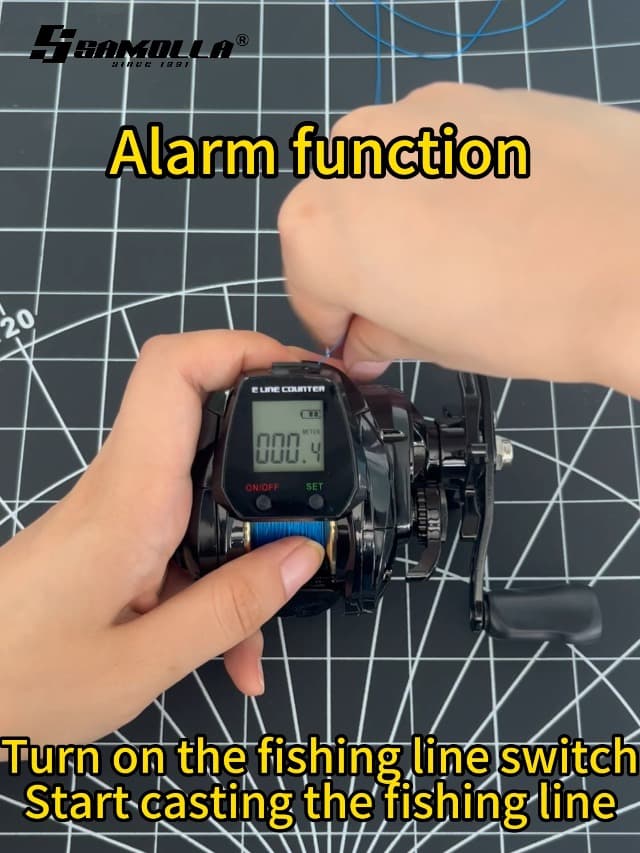 SAMOLLA Smart Digital Line Counter Fishing Reels Saltwater Baitcaster Reels Multi-Function 22Lb/35Lb Max Drag