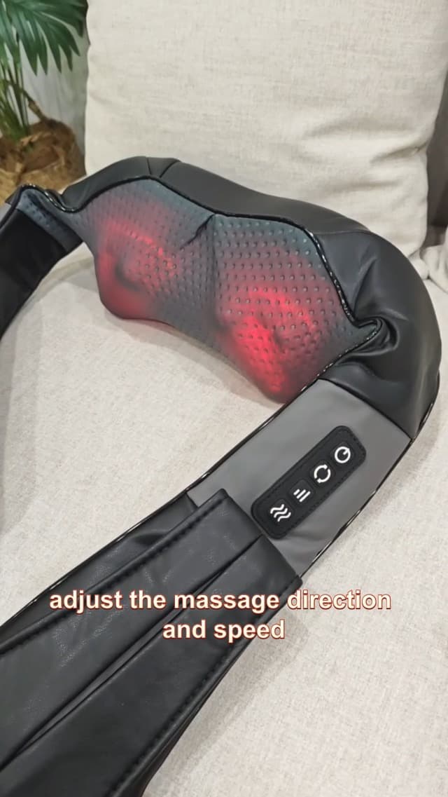 Nekteck Shiatsu Neck Massager for Pain Relief Deep Tissue with Heat, 3D Kneading Massage Pillow Back Shoulder Massagerfor Body Muscle, Plug-in Use for Home Office Car, Gifts for Mom Dad Him Her