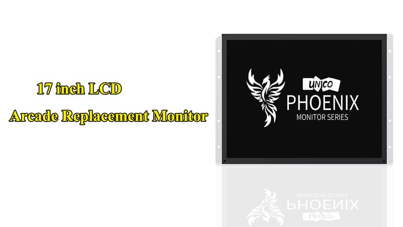 UNICO 17 inch Phoenix Monitor Replacement for Arcade Machine, 1280 * 1024 Pixels Arcade Screen for HDMI/VGA/CG/EGA Retro Game Cabinet