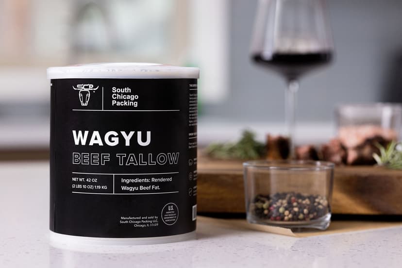 South Chicago Packing Wagyu Beef Tallow, 42 Ounces, Paleo-friendly, Keto-friendly, 100% Pure Wagyu