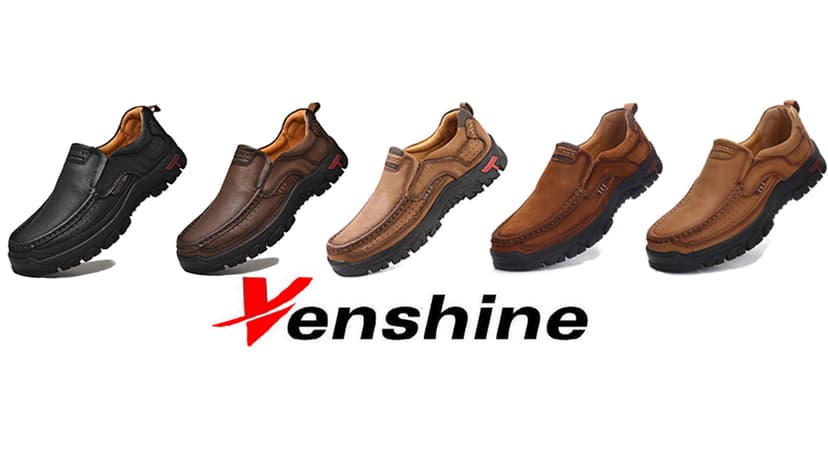 Venshine Mens Walking Shoes Leather Lightweight Breathable Casual Slip On Loafers