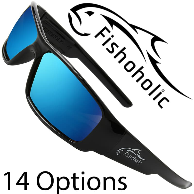 Fishoholic Polarized Fishing Sunglasses UV400 (14 Options) Fishing Gift with Hard Case & Pouch