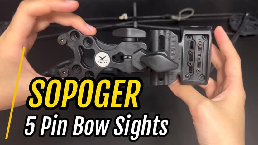 5 Pin Bow Sight for Compound Bow .019” Fiber Optics Archery Recurve Bow Sight with Knobs Windage & Elevation Adjustable Archery Sights Right Handed for Hunting Competition Practice
