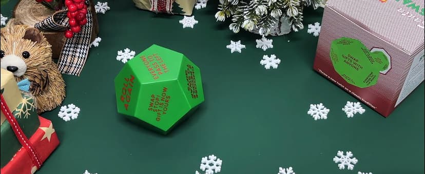 Christmas Ideas Dice Game for Family Party, Suitable for Xmas, Birthdays, Parties, Family and Friends Gatherings Santa Swap Gift Exchange Dice,3 ins Christmas Stocking Stuffers Games B0DN16HXDS