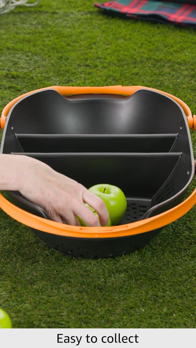 Harvesting Basket Doubles as a Colander to Collect, Transport and Clean Vegetables and Fruits, Garden Accessories Fiskars Garden Harvest Basket with Tool Caddy, Container for Gardening B08Q8N7PBN