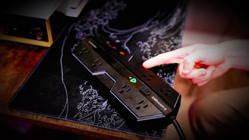 4000J Surge Protector Power Strip with USB Ports, 6 Outlet Power Strip with RGB Lights and PD 20W Fast Charging, Wide-Spaced Outlet Perfect for e-Sports, Game PC, Home and Offices