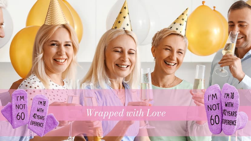 HAPPYPOP Birthday Gifts for Women - Funny Birthday Socks for Her in 50s