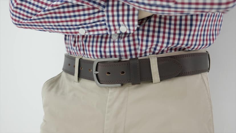 DENGFENGZHE Men's Full Grain Leather Belt for Everyday Casual Jeans, 1.5" Handmade Men Leather Belts with Gift Box