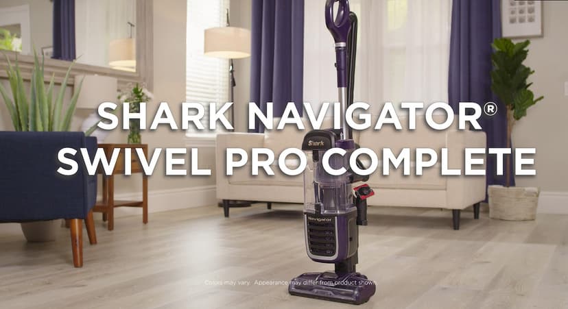 Shark NV151 Navigator Swivel Pro Complete Upright Vacuum with HEPA Filtration, Swivel Steering, Pet Power Brush, Crevice Tool & Upholstery Tool, for Pet Hair & Multi-Surface Cleaning, Navy