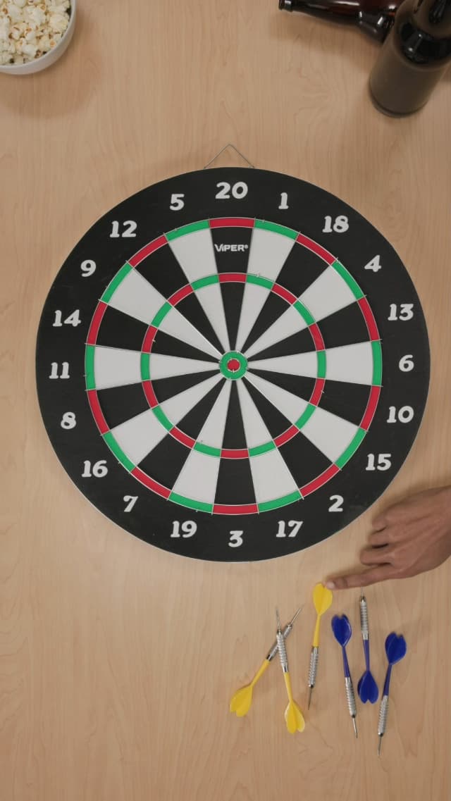 Viper Double Play 2-in-1 Baseball Coiled Paper Fiber Dartboard with Darts