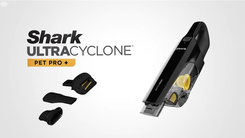 Shark UltraCyclone Pet Pro Plus Cordless Hand Vacuum, Powerful Suction, Handheld Vacuum for Car & Home, Pet Power Brush, Crevice Tool, Scrubbing Brush, XL Dust Cup, Black, CH951