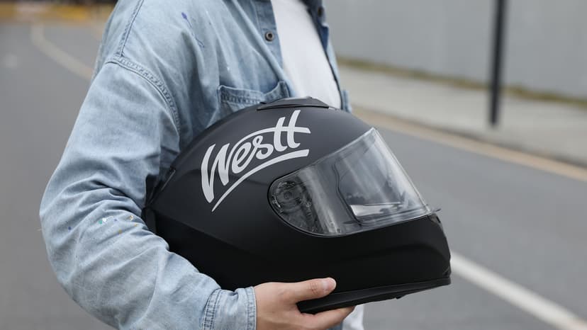Westt Motorcycle Helmets Full Face Helmets - Street Bike Helmet with Dual Visor DOT Approved for Men Women Adults Compact Lightweight Storm X Grey Black White (Black, L (23.23-23.62 in))