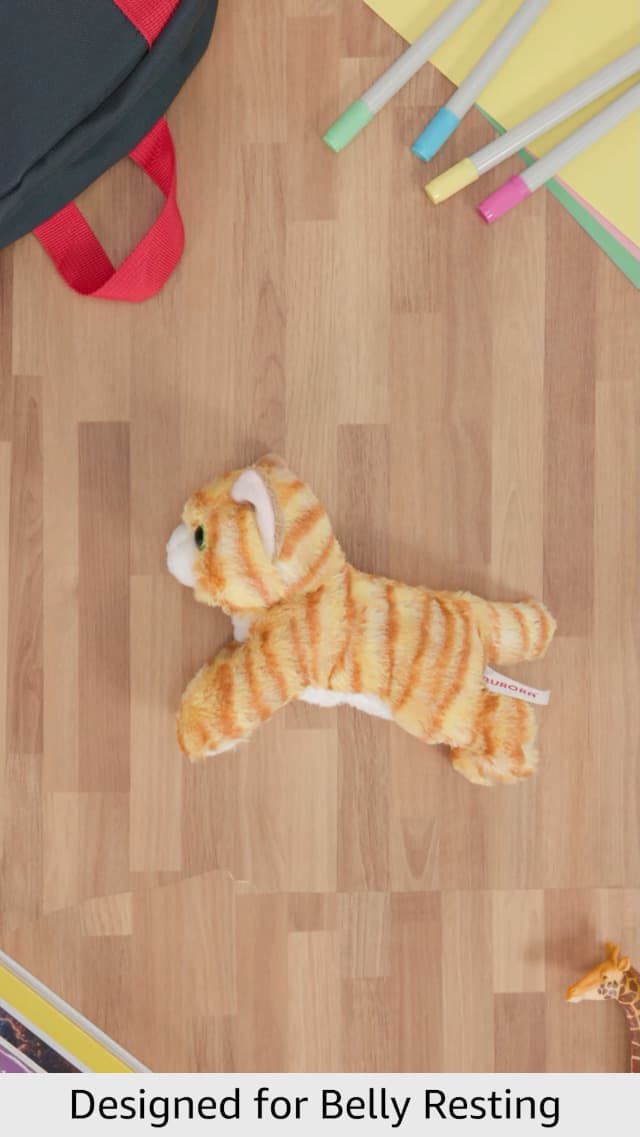 Aurora® Adorable Mini Flopsie™ Ginger Cat™ Stuffed Animal - Mini Companions Ready for Playful Adventures - for Kids All Ages, Toddlers, Adults, and Families - Orange 8 Inches