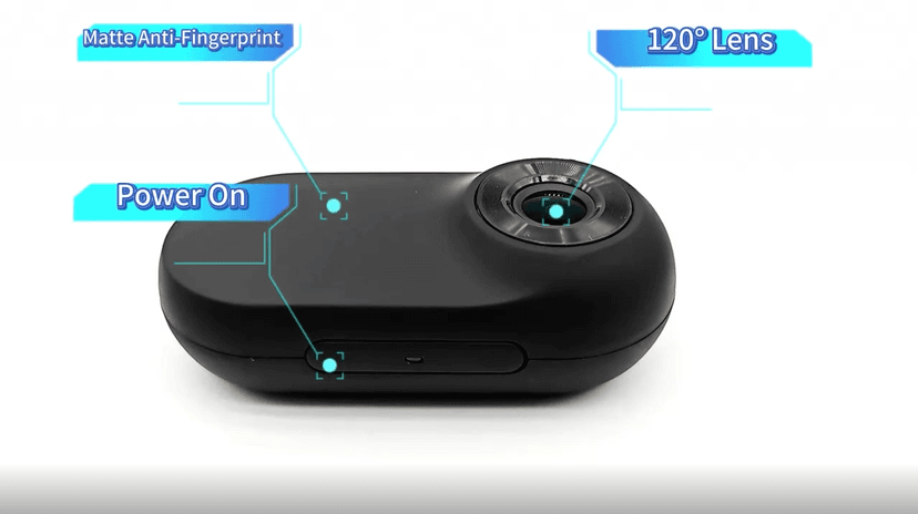 HOFAOUG Mini Body Camera 1080P, Mini Action Cam with Built in 32GB Memory Card, Thumb Sized The Helmet Camera for Work, Travel, Cycling and Body Cam(Black)