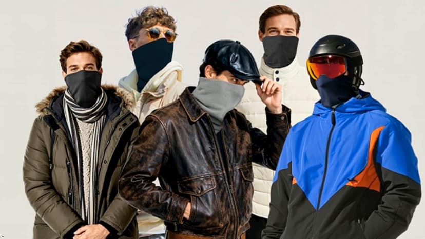 GXCROR Winter Neck Warmer, Reversible Fleece Gaiter Scarf, Windproof Face Mask for Men & Women