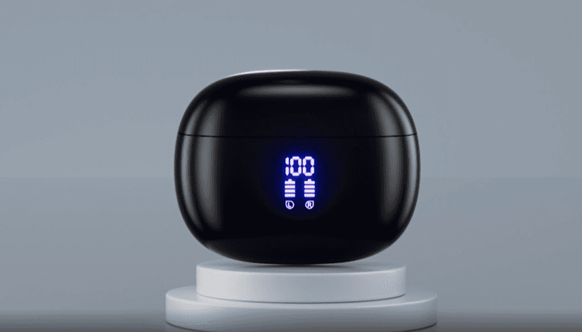 wyness Wireless Earbuds Bluetooth 5.3 Ear Buds, Hi-Fi Stereo Bass Ear Buds with 48H Playtime & LED Display, Lightweight in-Ear Headphones with Mic, IPX7 Waterproof, Touch Control for iPhone Black