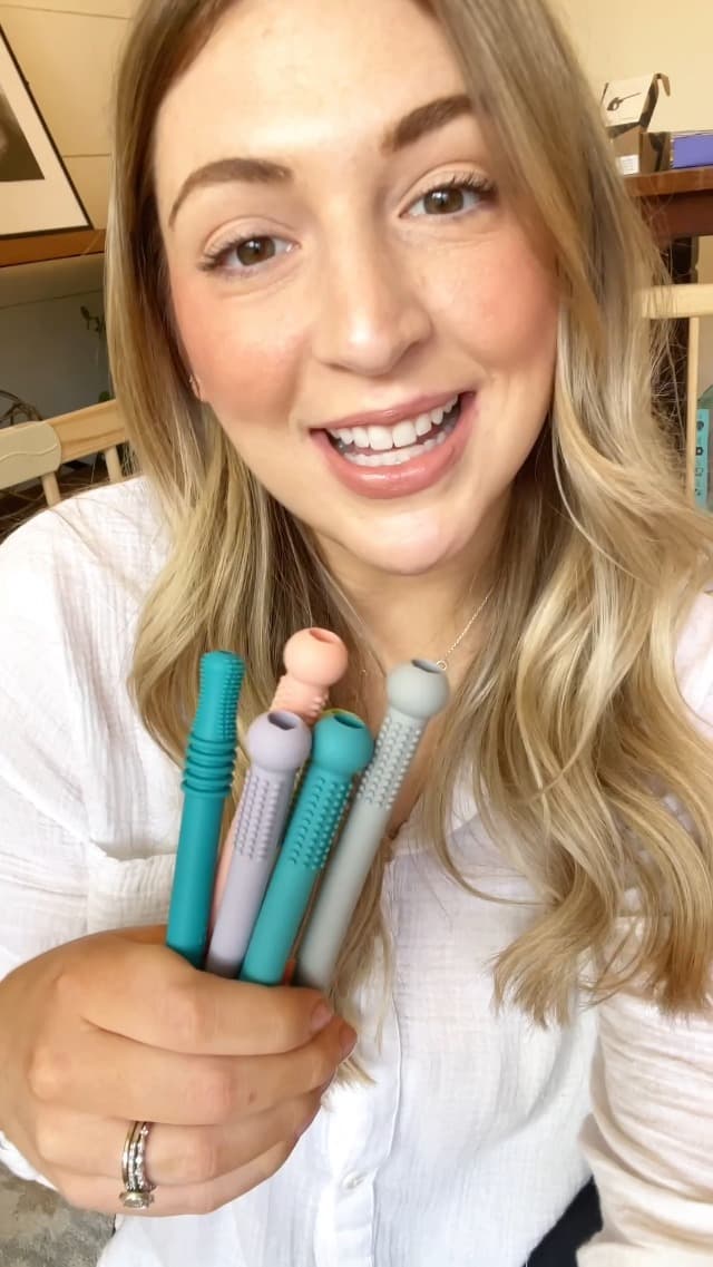 Bebecan Teething Sticks for Babies 36+ Months – Super Soft Silicone Teething Aids, Infant Oral Soothing Relief Back Molars, Multicolor 6-Pack