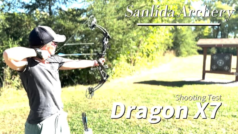 Sanlida Dragon X7 Ready to Hunt Compound Bow Package for Adults, Archery Compound Bow and Arrow Set, 0-70 Lbs Draw Weight, No Bow Press Needed, RH Only, Limited Life-time Warranty