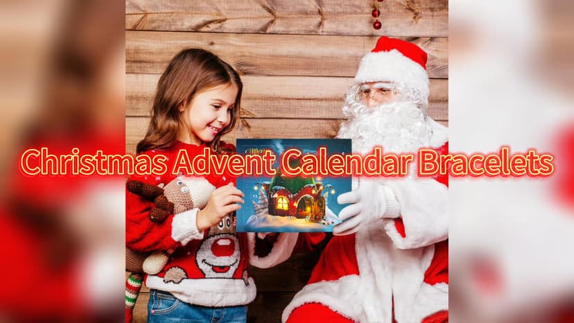 Christmas Advent Calendar Bracelets 2025 for Girls 24 Days Xmas Countdown Calendar DIY Jewelry Making Kit Gift 22 Charm Beads 2 Bracelets for Kids Teens Women