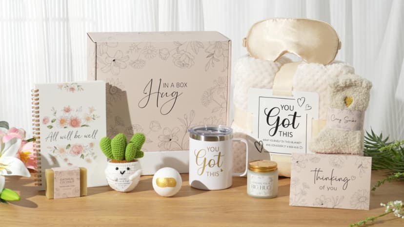 Get Well Soon Gifts Baskets for Women Self Care Gifts, Spa Care Package After Surgery Inspirational Thinking of You Sympathy Gift, Feel Better Encouragement Gift for Women Sick Friends Mom w/ Blanket