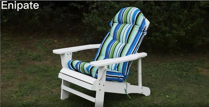 Enipate Weather Resistant Adirondack Chair Cushions High Back Indoor Outdoor Patio Tufted Thicken Lounge Cushion Seat Pads