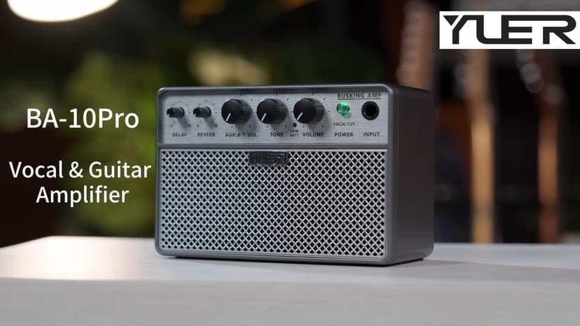 Yuer BA-10Pro 10W Acoustic Guitar Amp, Portable Vocal & Guitar Amplifier with Digital Delay/Reverb Effect Headphone Jack/OTG Wireless Small Guitars Amp for Recording, Practice, Travel with Carry Bag