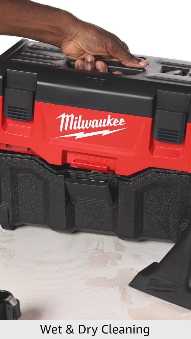 Milwaukee 0880-20 18-Volt Cordless Wet/Dry Vacuum, Red