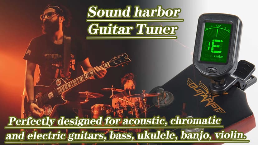 Guitar Tuner Clip On Ukulele Tuner 1 Pack for Guitar Bass Ukulele Violin banjo Tuner
