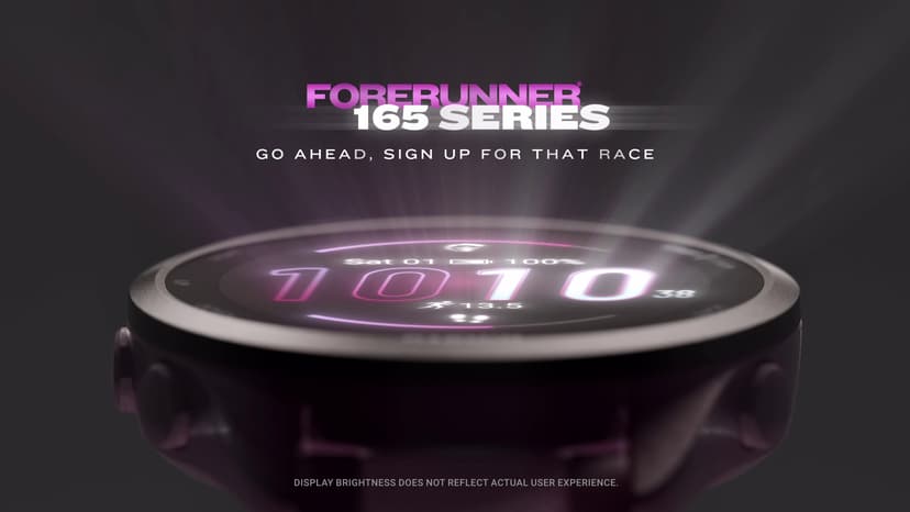 Garmin Forerunner 165, Running Smartwatch, Colorful AMOLED Display, Training Metrics and Recovery Insights, Whitestone