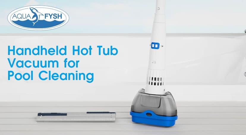 Rechargeable Hot Tub Vacuum Cleaner for Spa - Magnetic Drive System, Ultra Fine Mesh Filter for Small Particle, Spot Cleaning for Above-Ground Inground Pools, 70 Mins (Blue)