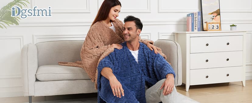 Wearable Blanket Poncho Cape Wrap for Adult, Cozy Sherpa Fleece Pocketed Shawl TV Throw Blankets for Office and Lounge,Green B0DJ8RLDQ3