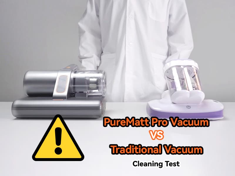 PureMatt Pro 35Kpa Max Suction AI Mattress Vacuum [100% Allergen, Dust & Pet Hair Removal] Bed Vacuum Cleaner with UV Lights, Ultrasonic, HEPA Filter & Sensor, for Bed, Sofa, Carpet, Corded, Gray