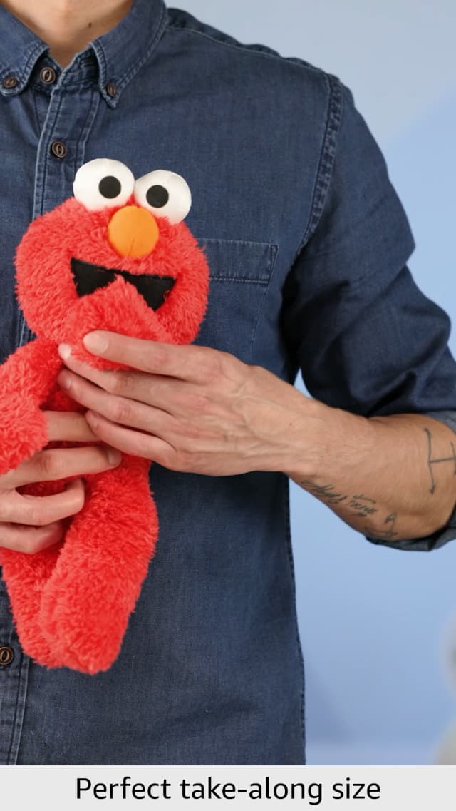 GUND Sesame Street Official Elmo Take Along Buddy Plush, Premium Plush Toy for Ages 1 & Up, Red, 13”