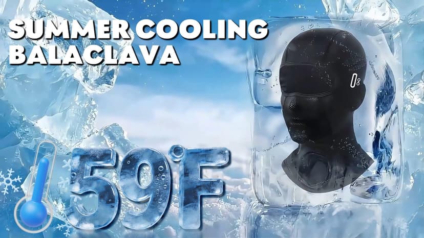 Balaclava Face Mask with Glasses Holes for Men Women Summer Cooling Shiesty Mask Sun UV Protection for Motorcycle Work Ski