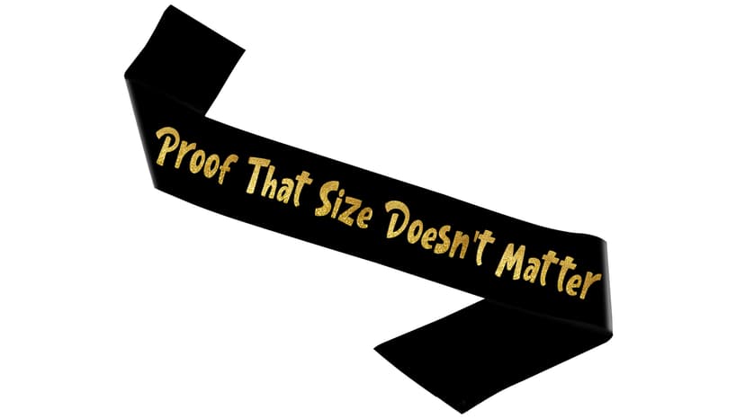 Size Doesnt Matter Groom Sash - Bachelor Party Supplies, Favors, Games and Decorations