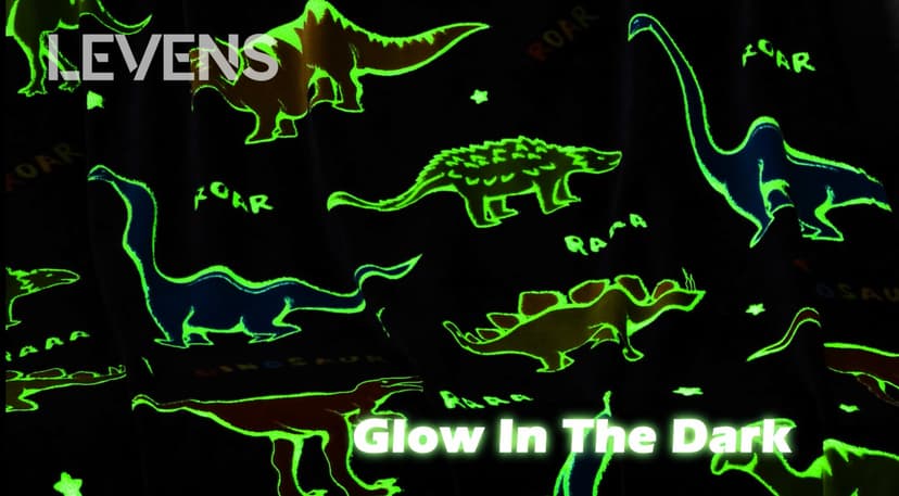 Dinosaur Gifts Toys for Boys Girls - Glow in The Dark Dino Blanket Best Christmas Birthday Valentines Easter Presents for Kids Age 1 2 3 4 5 6 7 8 9 10 Year Old Child Teen Toddler Soft Throw 50"x60"