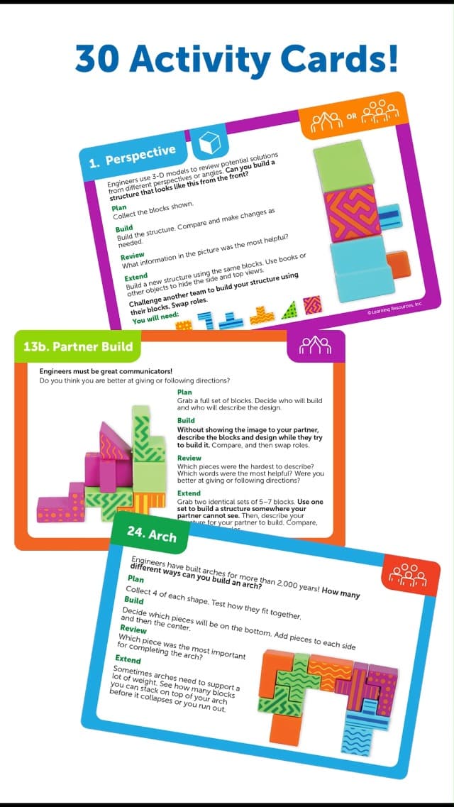 Learning Resources STEM Explorers Brainometry - 3d Puzzle, Brain Games, Brainteaser, Building Logic Toys, Gifts For Boys and Girls, Fine Motor Skills , Pattern Blocks, Math Manipulatives