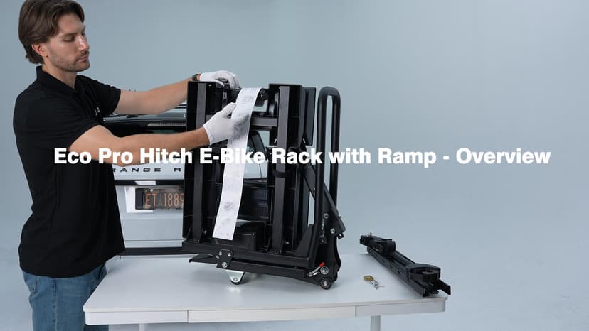 Ebike Rack with Ramp for 2 E-Bikes 200 lbs Capacity Fits 5" Fat Tire, Hitch Bike Rack for Cars SUVs Trucks with 2" Receiver, Foldable Tilting Locking No Assembly Needed E-Bike Platform Carrier