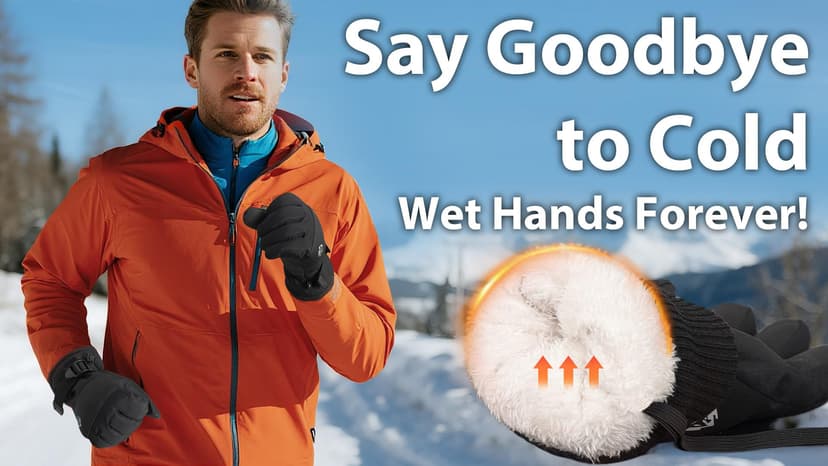 Pixel Panda Mens Winter Gloves Waterproof, Gloves for Cold Weather Extreme Women with 3M Thinsulate and Thick Plush Fleece