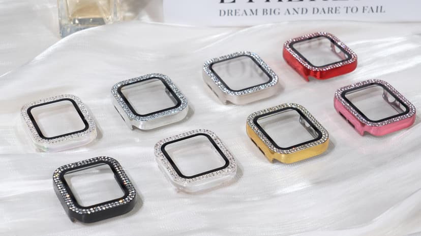 Newlibery Bling Watch Case with HD Screen Protector Women Compatible with Apple Watch 40mm Diamond Protective PC Face Cover Frame Protector for iWatch Series 6/5/4/SE/SE2/SE3 Clear