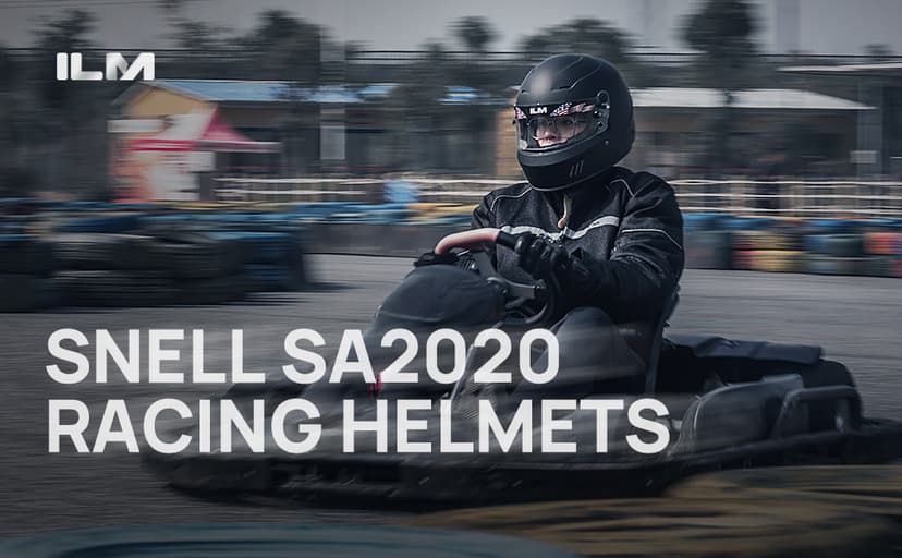 ILM Snell SA2020 Full Face Auto Car Racing Helmets for Men and Women Model 760(Matte Black, L)