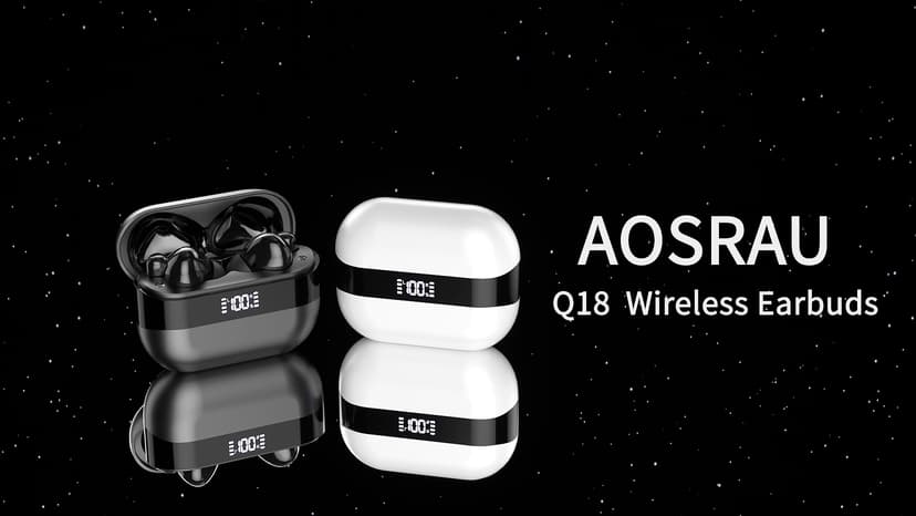 Wireless Earbuds, Bluetooth 5.4 Headphones HiFi Stereo, Bluetooth Earbuds with 4 ENC Mics, 48H Playtime Ear buds with LED Display Charging Case, IP7 Waterproof In Ear Earphones for Android iOS White