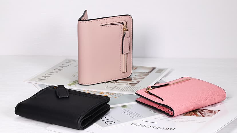 Toughergun Women’s Small Slim Leather Wallet with RFID Protection, Compact Bifold Mini Purse with Clear ID Window