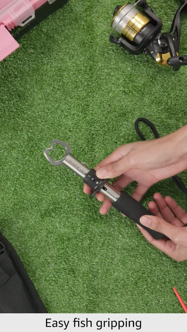 ZACX Fish Lip Gripper Pliers - Upgraded Muti-Function Hook Remover and Split Ring Pliers for Fly Fishing, Ice Fishing, Fishing Gear - Gift for Men (Package B)