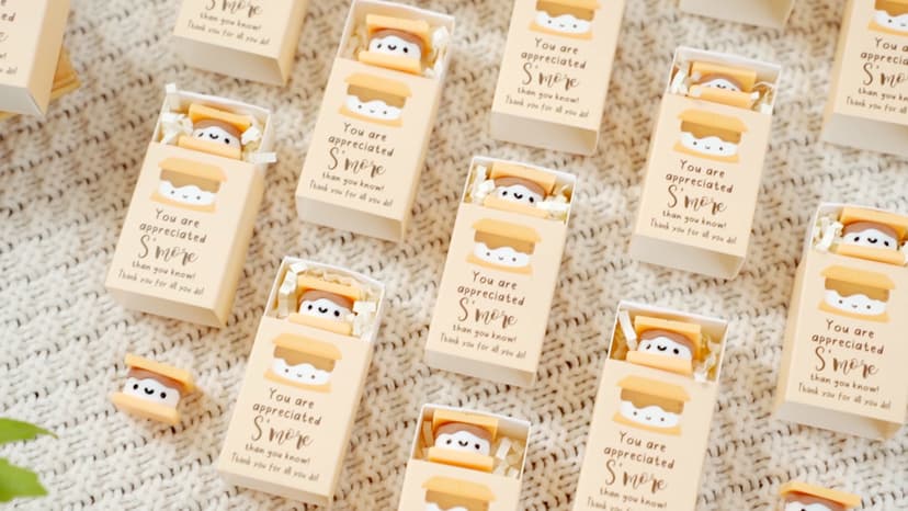 for Food Service Week Customer Service Week Vet Tech, Office Party Favor with Box, Thank You for Coworker Staff Team Teacher Wettarn 24 Sets Employee Appreciation Gifts S'more Gift Bulk, Marshmallow B0DLNH8JPN