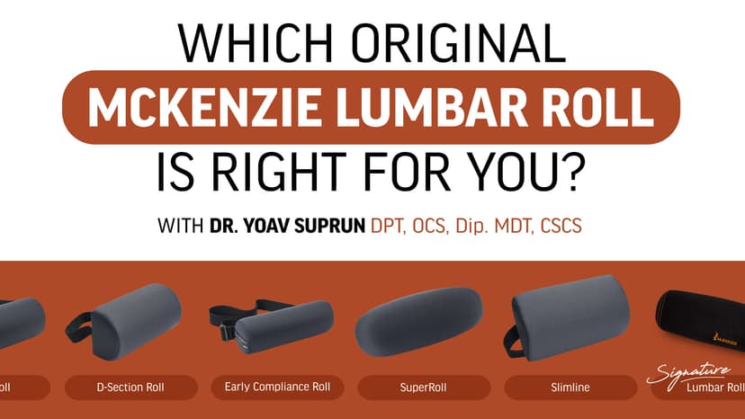 OPTP The Original McKenzie Lumbar Roll – USA-Made Low Back Lumbar Support for Office Chair & Car Seat Back Support Cushion. The Preferred Lumbar Pillow by Physical Therapists - Standard Density